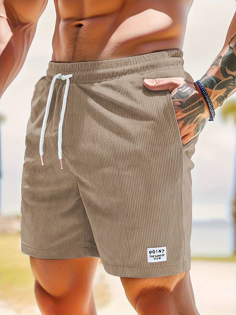 Shorts de praia masculinos ativos para o verão, oferecendo conforto e estilo para moda praia.