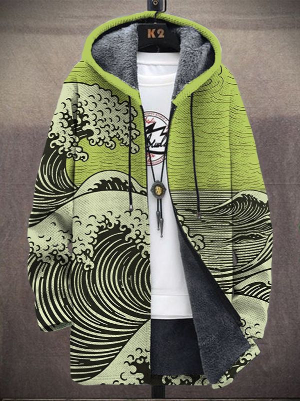 Agasalho cardigan feminino estampado, elegante e moderno, proporcionando conforto e um toque artístico ao seu visual.