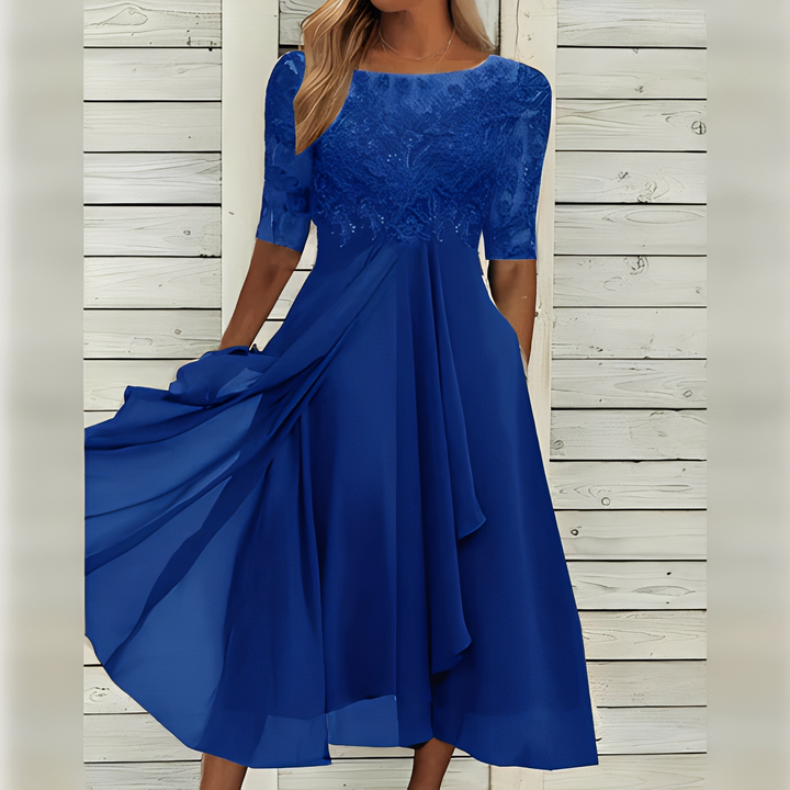 Vestido midi feminino elegante para ocasiões especiais, moda verão, perfeito para festas e eventos noturnos.