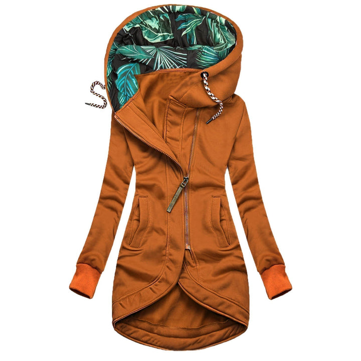 Jaqueta feminina de inverno com estilo casual, tendência da moda outwear. Casaco quente para diversas ocasiões.