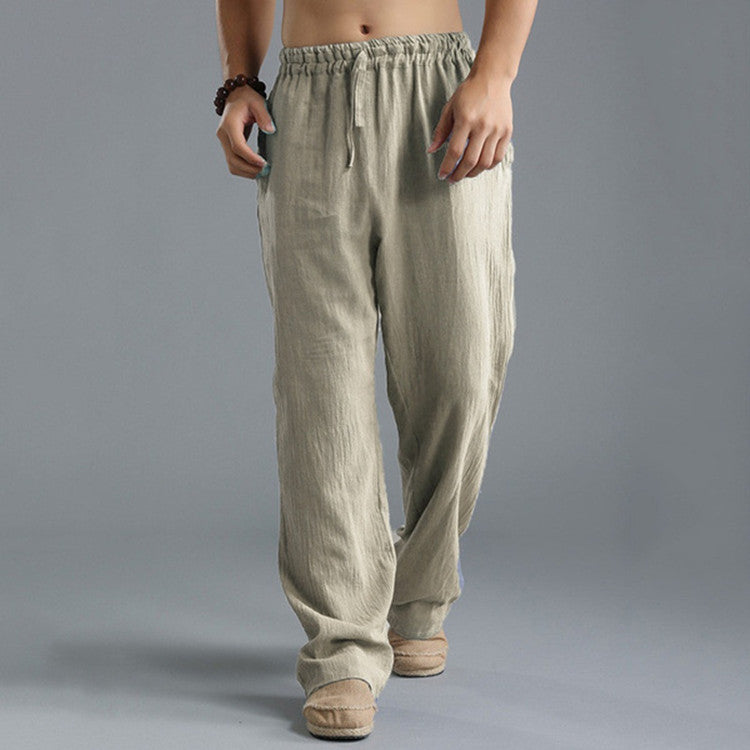 Calças masculinas frescas e leves, perfeitas para o conforto casual no verão.