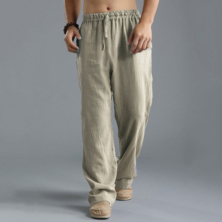 Calças masculinas frescas e leves, perfeitas para o conforto casual no verão.