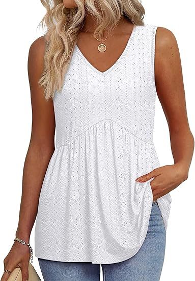 Blusa Elenor casual e versátil para mulher, top de verão sem mangas, oferece conforto e estilo elegante.