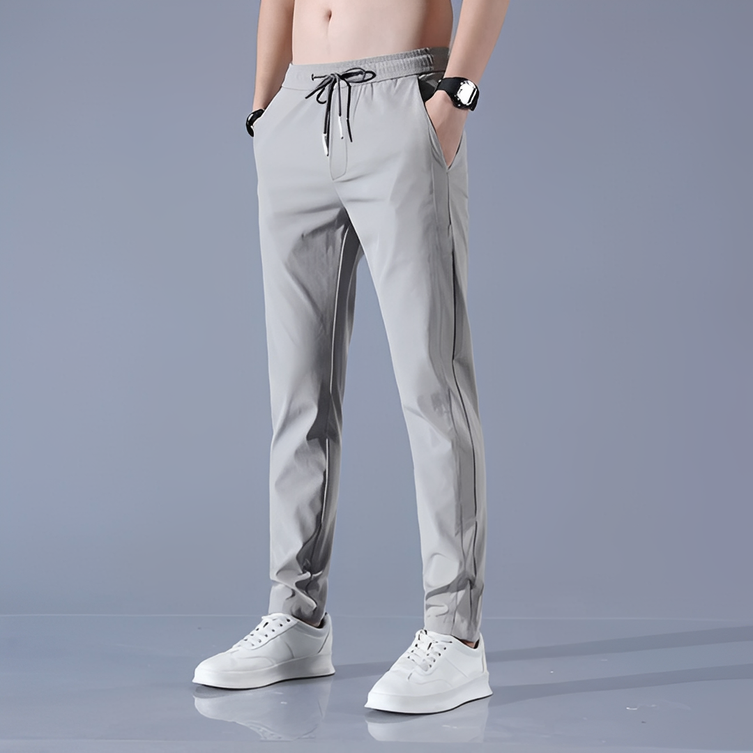 Calça masculina de secado rápido, ideal para esportes, viagens e atividades ao ar livre, com conforto e versatilidade.