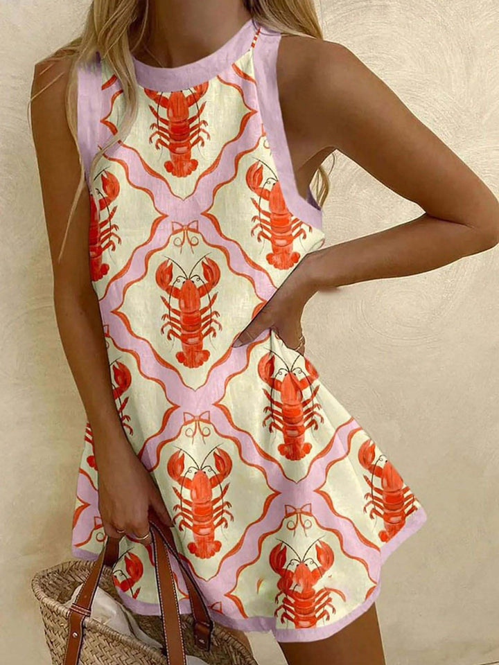 Vestido de verão feminino solto, curto e elegante para dias quentes, moda casual na praia nas cores amarelo, laranja, rosa.