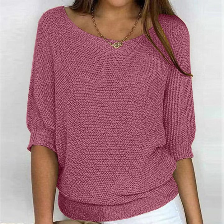 Suéter feminino leve e confortável Eliana, perfeito para a primavera. Uma peça versátil e estilosa de moda.