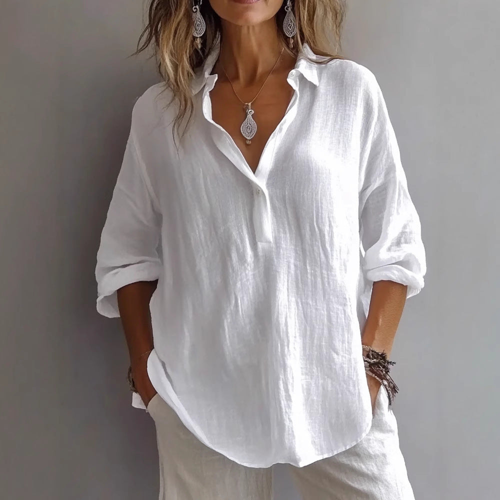 Blusa feminina Isalina colorida, estilo casual chic e confortável. Perfeita para looks diários e moda verão.