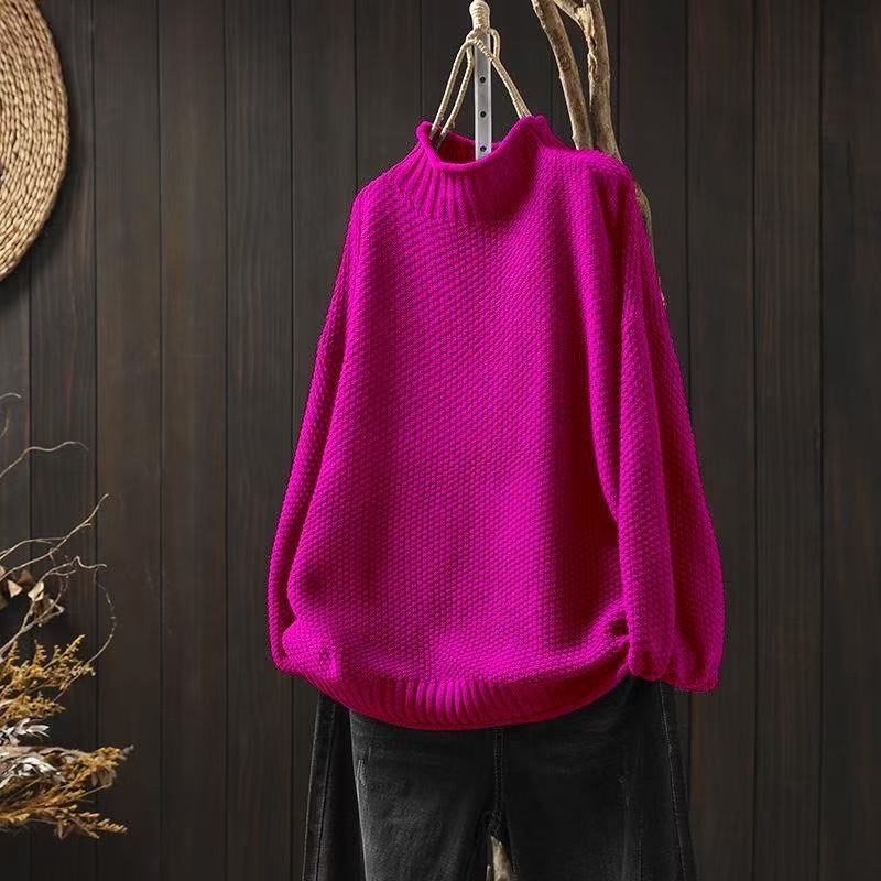 Suéter feminino para o dia a dia, feito de malha macia para um toque suave e conforto duradouro.