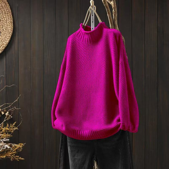 Suéter feminino para o dia a dia, feito de malha macia para um toque suave e conforto duradouro.