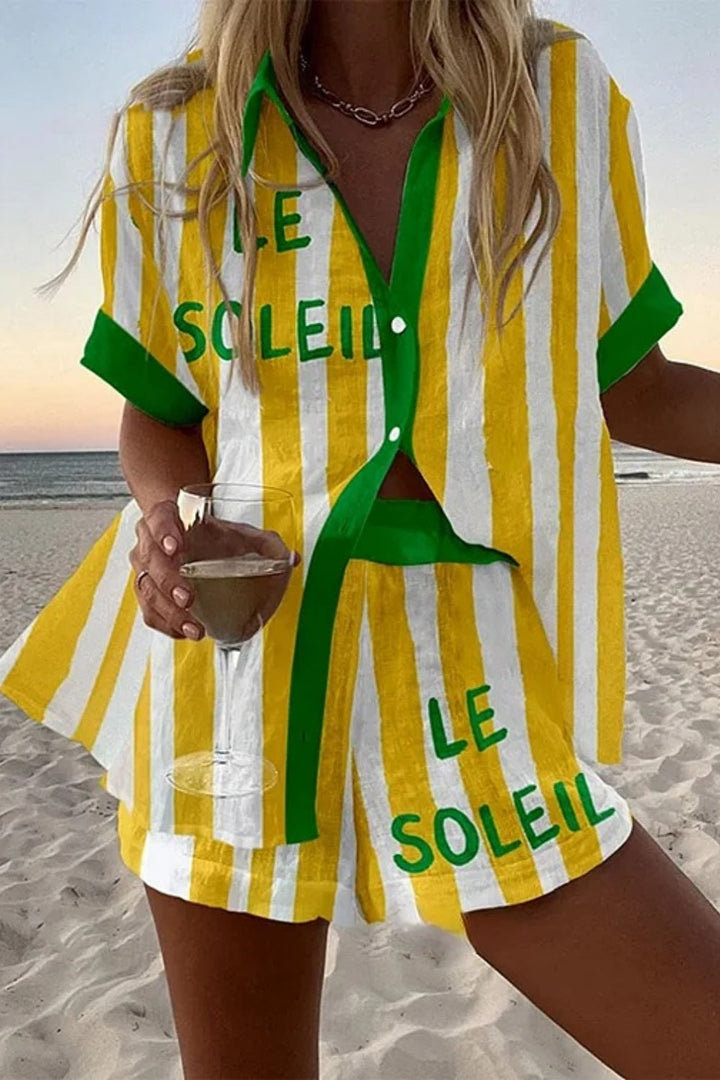 Roupa feminina de verão: conjunto curto com shorts e top, garantindo conforto e estilo casual.
