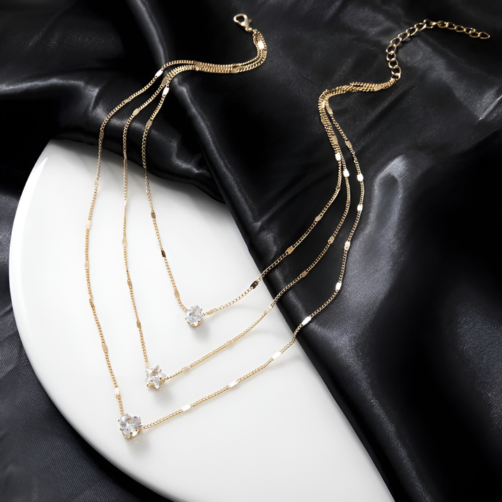 Colar feminino dourado, estilo boémio e elegante, uma joia delicada perfeita para presente de moda.