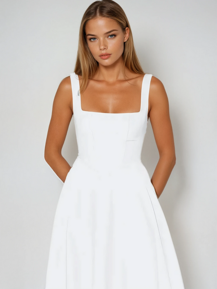 Vestido de festa feminino, ombro a ombro, estilo moderno.