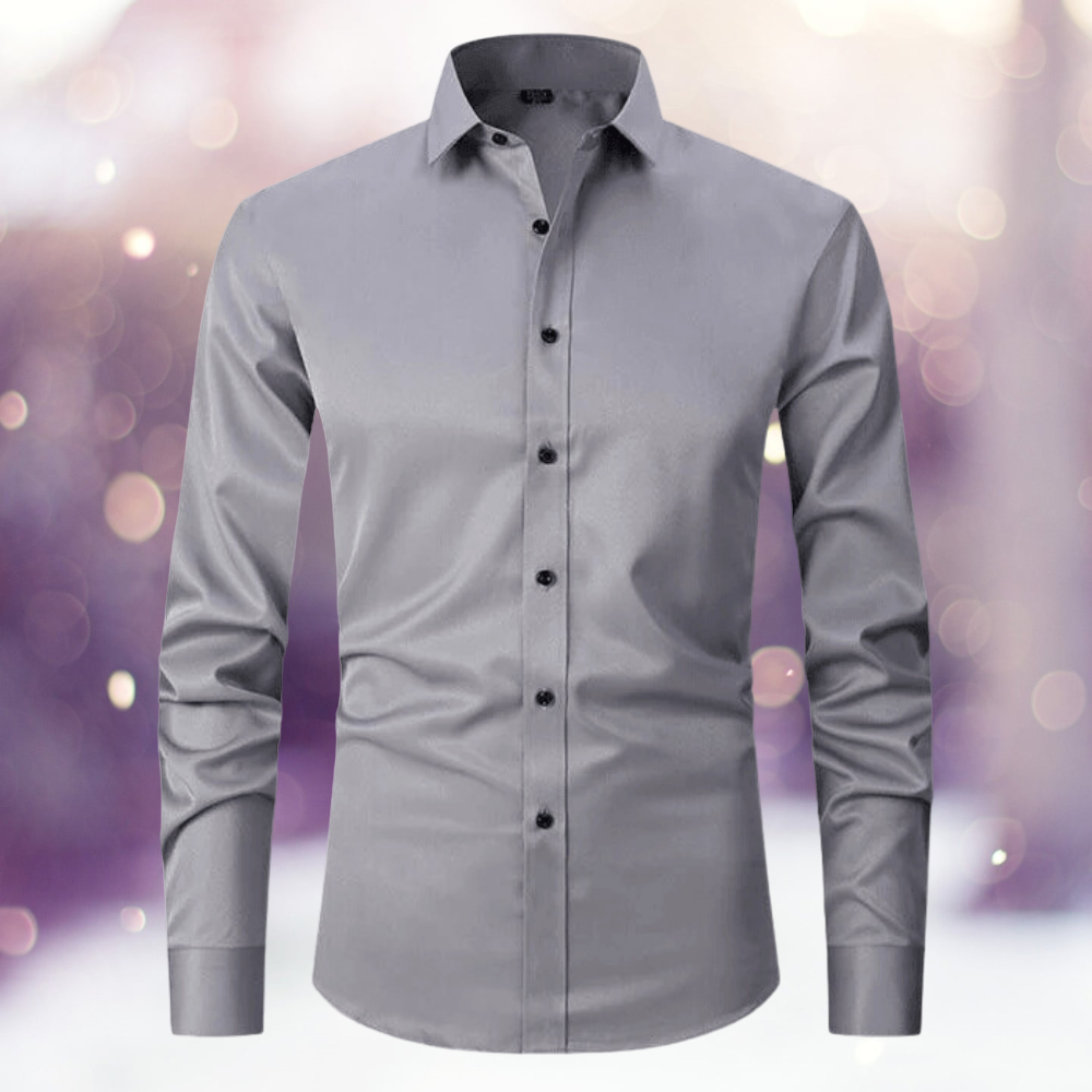 Estilo moderno: camisa masculina casual elástica, sem rugas, que oferece o conforto que você precisa.