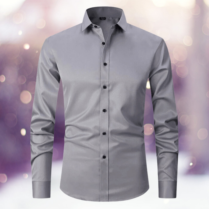Estilo moderno: camisa masculina casual elástica, sem rugas, que oferece o conforto que você precisa.