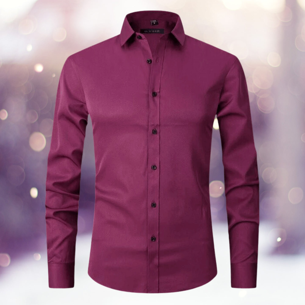 Camisa masculina super elástica e sem rugas, perfeita para homens que buscam praticidade e moda casual.