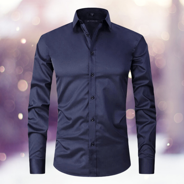 Elegância casual: camisa masculina sem rugas, com elasticidade para liberdade de movimento no dia a dia.