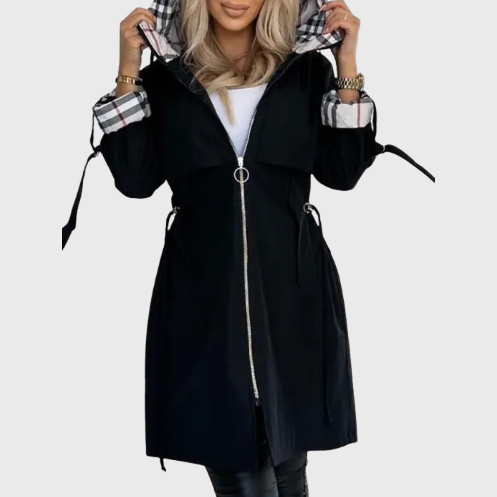 Casaco feminino versátil para o dia a dia, com zíper e design moderno. Ideal para outono e inverno.