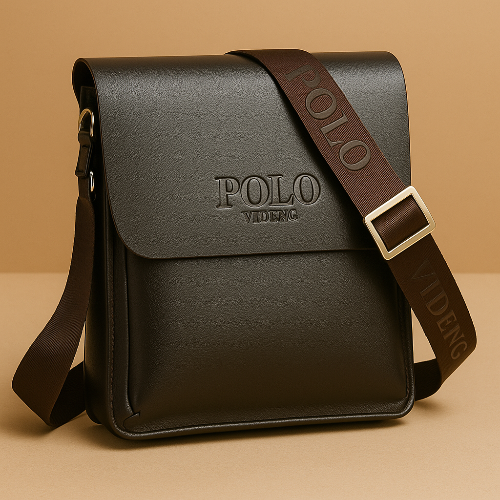 Bolsa tote masculina antifurto preta com alça ajustável, ideal para praticidade e segurança no dia a dia.