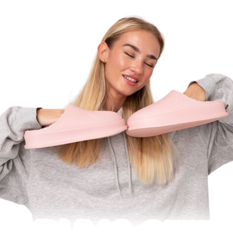 Pantufas femininas macias e antiderrapantes, ideal para o conforto dos pés em casa.