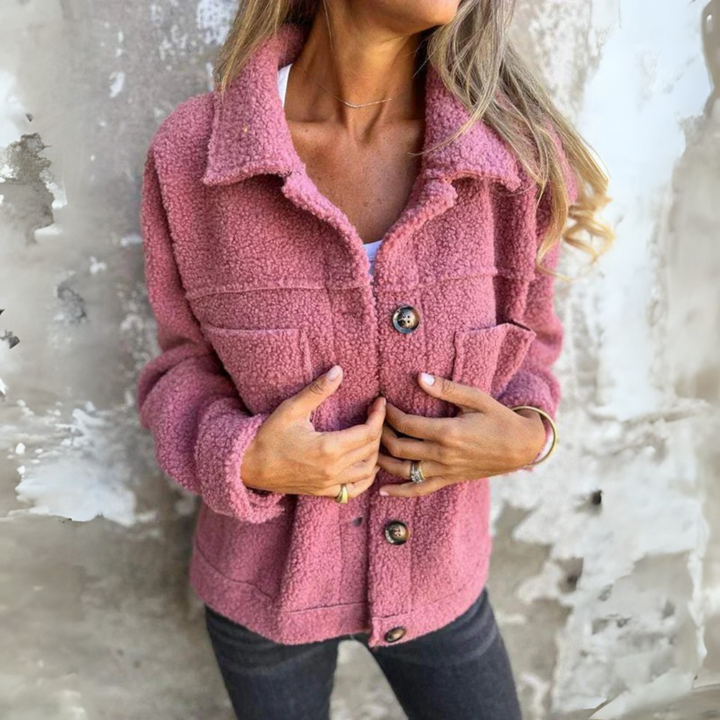 Jaqueta feminina Diana para outono inverno, casaco confortável e elegante, ideal para o frio.
