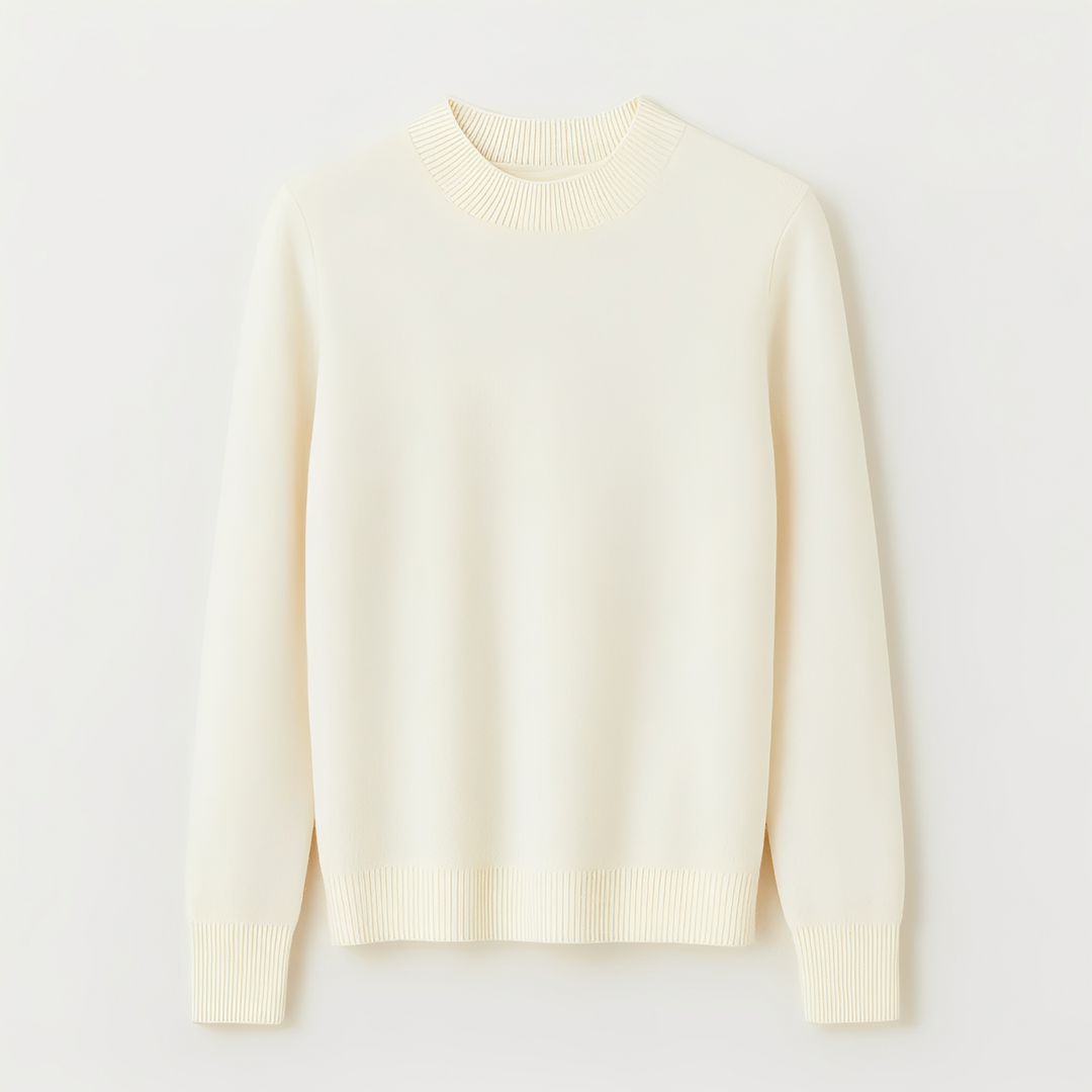 Blusão feminino de tricô quente, perfeito para o inverno, oferece conforto e estilo casual.