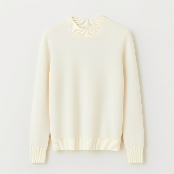 Blusão feminino de tricô quente, perfeito para o inverno, oferece conforto e estilo casual.