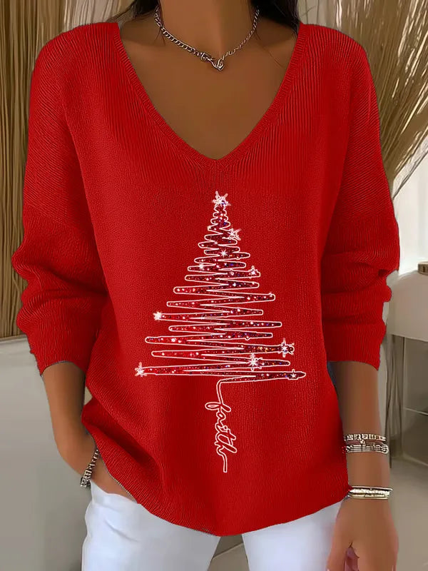 Suéter de Natal unissex verde, aconchegante e quente, perfeito para as festas de inverno.
