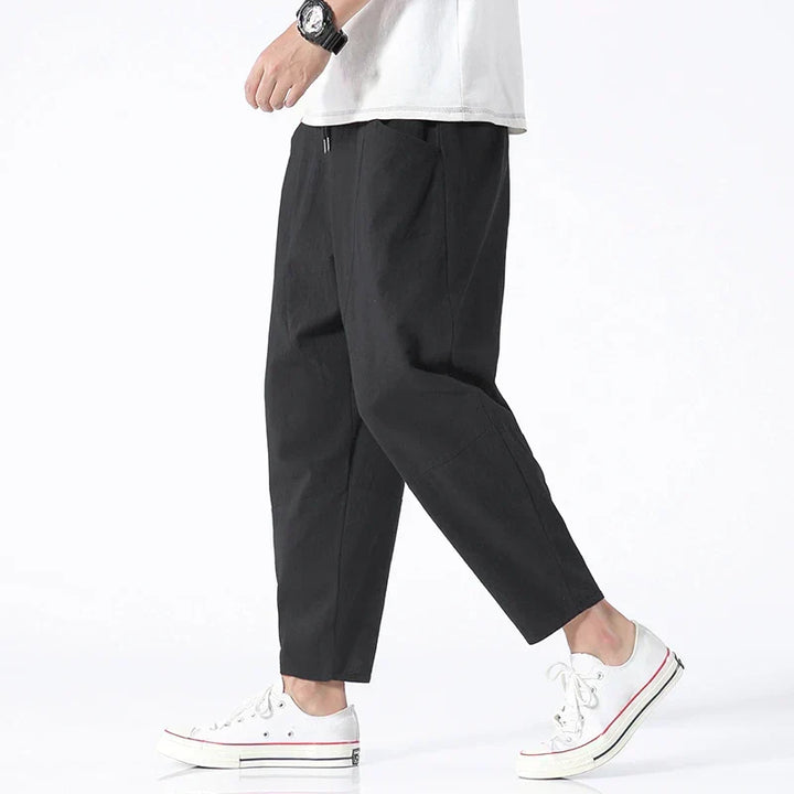 Shorts de verão masculinos com design estilo Kyoto, super leve e respirável para o calor.