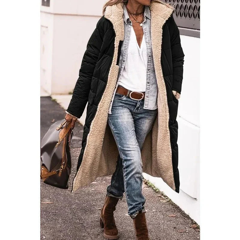 Casaco de inverno Viviana, jaqueta feminina elegante, quente e confortável, essencial para a moda de inverno.