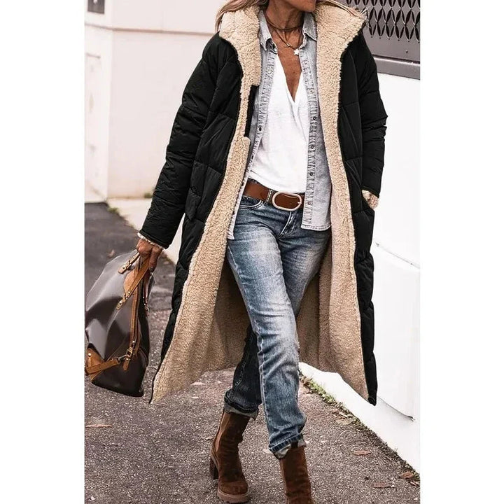 Casaco de inverno Viviana, jaqueta feminina elegante, quente e confortável, essencial para a moda de inverno.