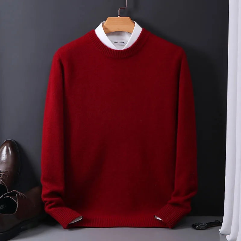 Pulôver masculino premium, casual e moderno, oferece conforto e aquecimento para o inverno.
