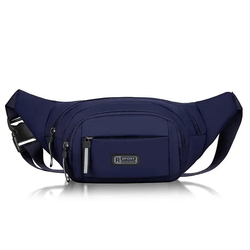 Bolsa de cintura masculina antifurto, design ultrafino de canvas, para segurança e discrição.