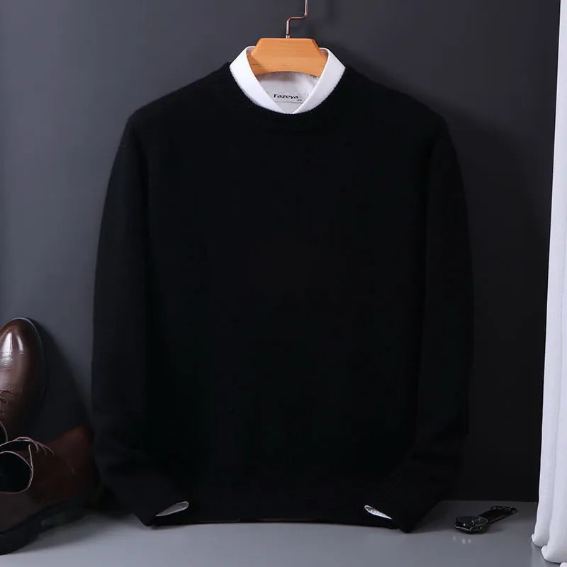 Pulôver masculino elegante de estilo premium, conforto essencial para moda inverno.