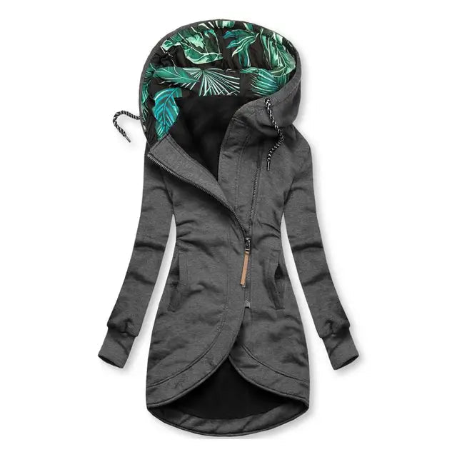 Jaqueta feminina de inverno quente, perfeita para proteção e conforto no frio. Roupa de moda casual.