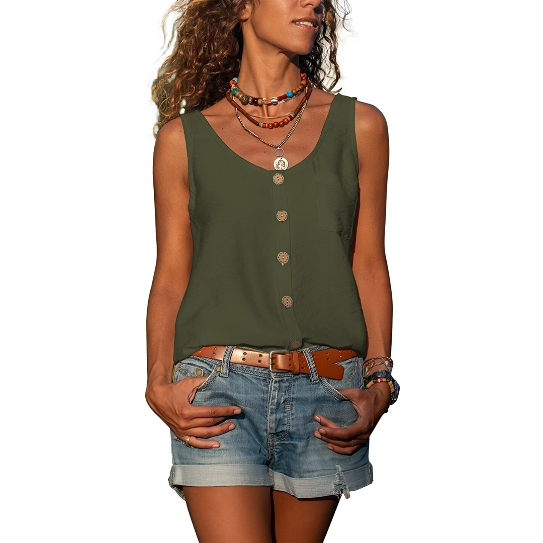 Blusa feminina estilo Ibiza, uma peça essencial para roupas de verão, combinando elegância e conforto.