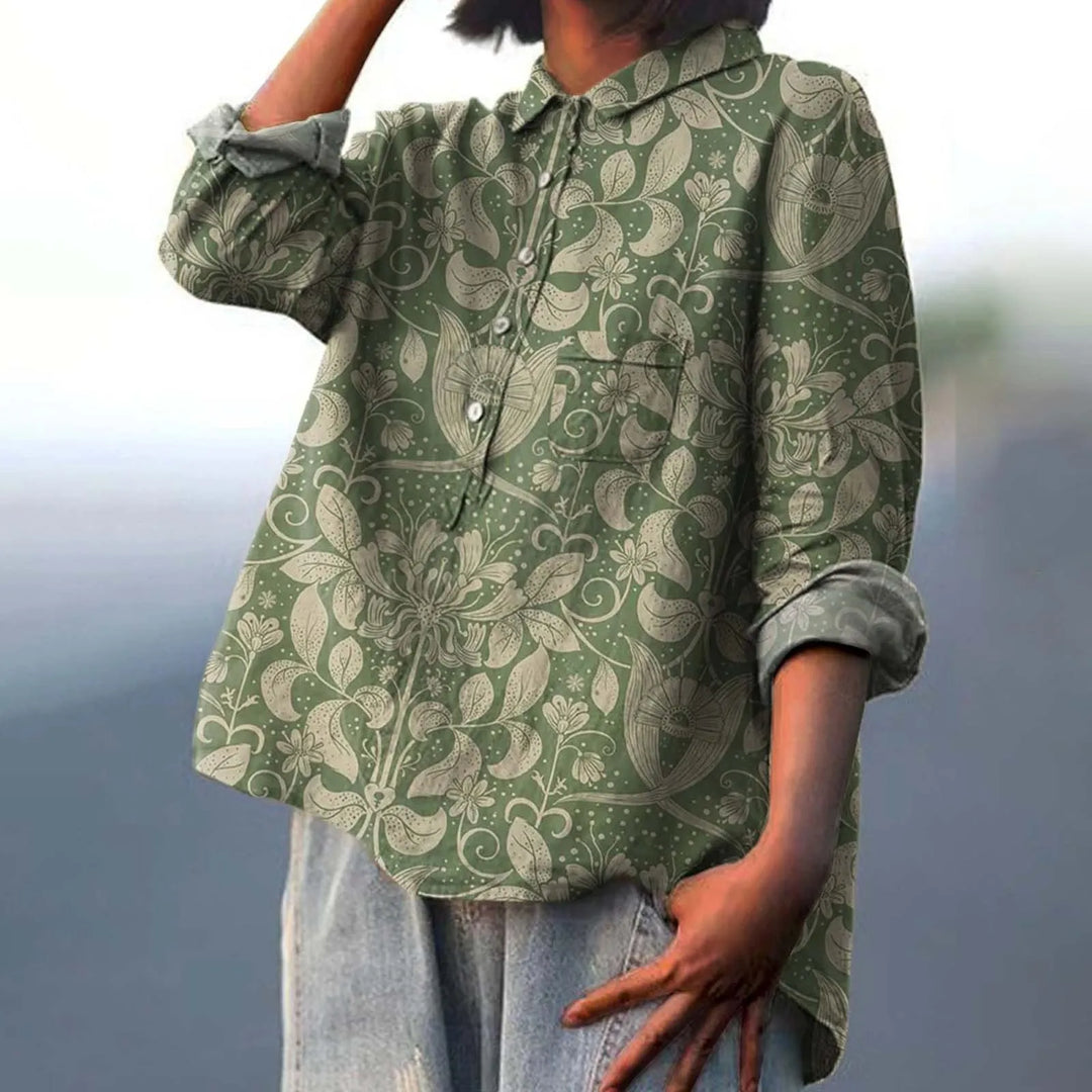 Blusa feminina oversized para primavera/verão, moda feminina com conforto e estilo.