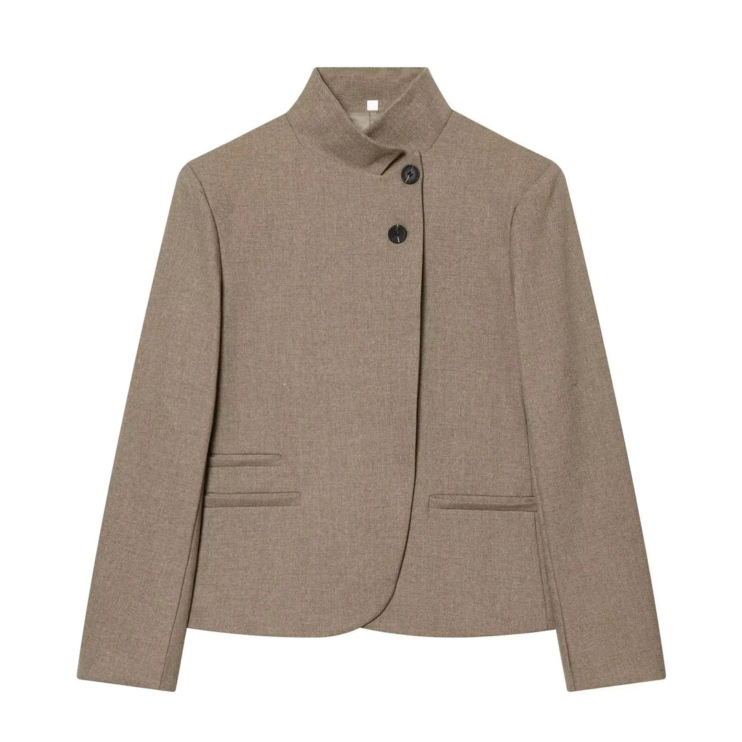 Blazer feminino de outono, roupa social chique para um estilo sofisticado e moderno.