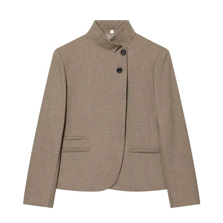 Blazer feminino de outono, roupa social chique para um estilo sofisticado e moderno.