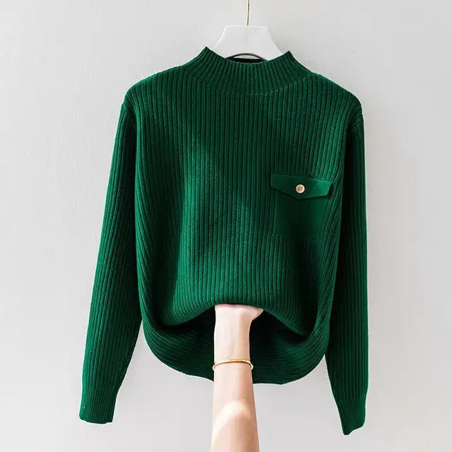 Agasalho feminino Roselyn, suéter elegante para um look confortável e estiloso na tendência de inverno.
