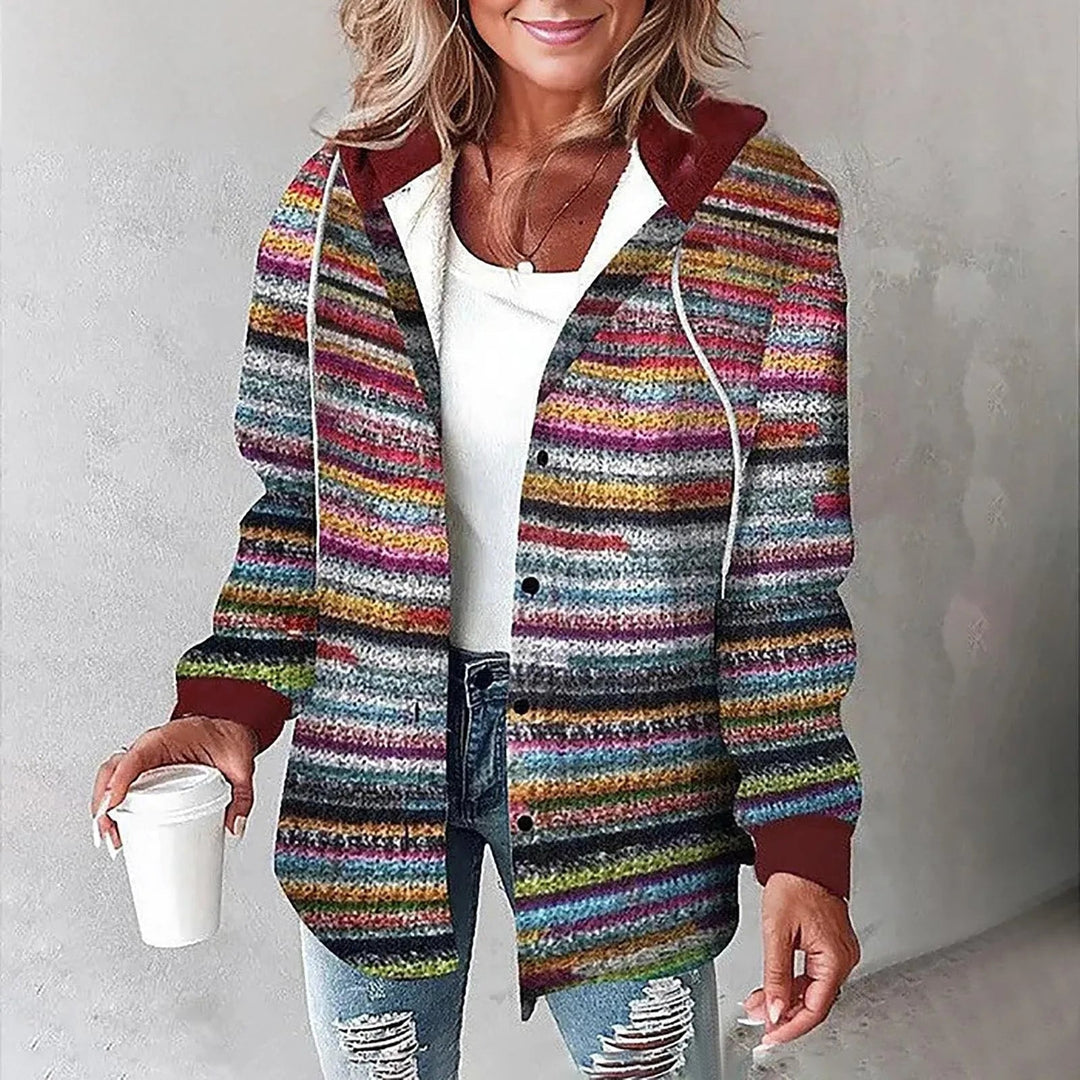 Jaqueta feminina de outono/inverno, quente, elegante e confortável para o frio.