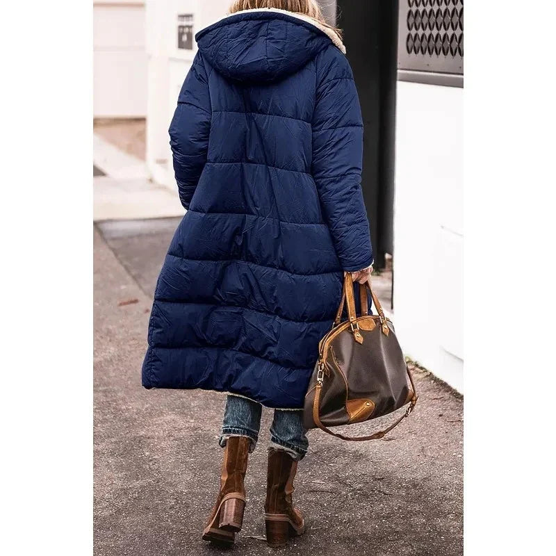 Jaqueta feminina Viviana, casaco de inverno elegante e sobrio, ideal para o dia a dia ou eventos formais.