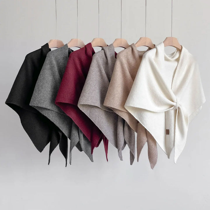 Cachecol de outono elegante para mulher, macio e versátil, ideal para o frio.