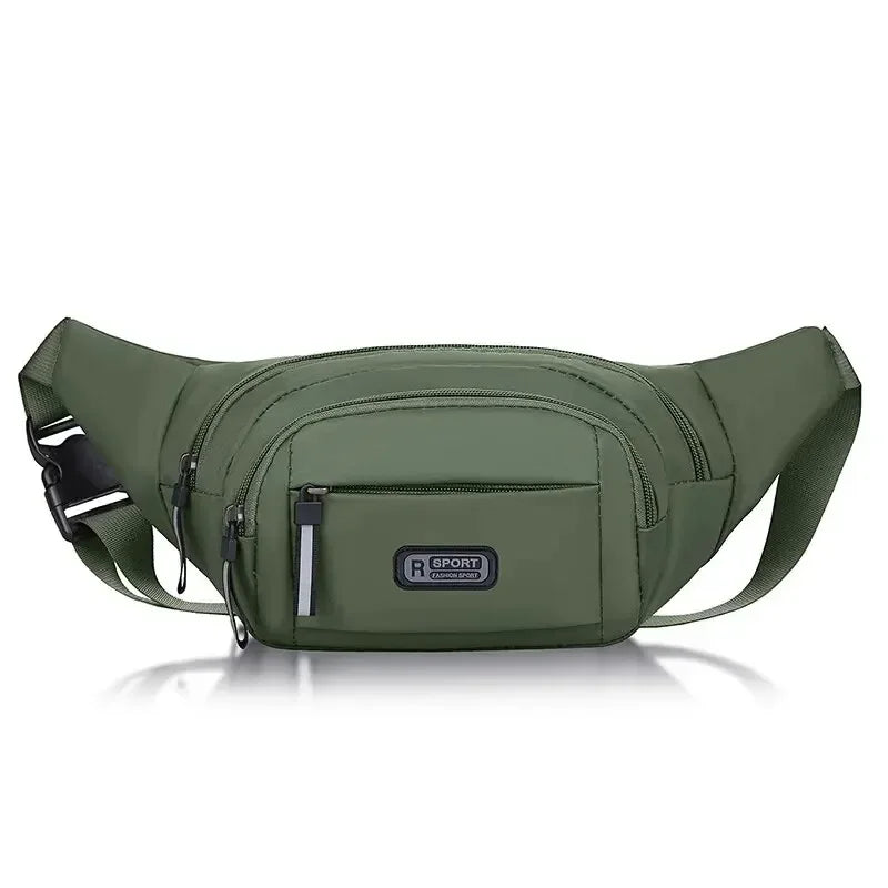Pochete masculina discreta de canvas, ultrafina e antifurto, perfeita para acessórios masculinos.