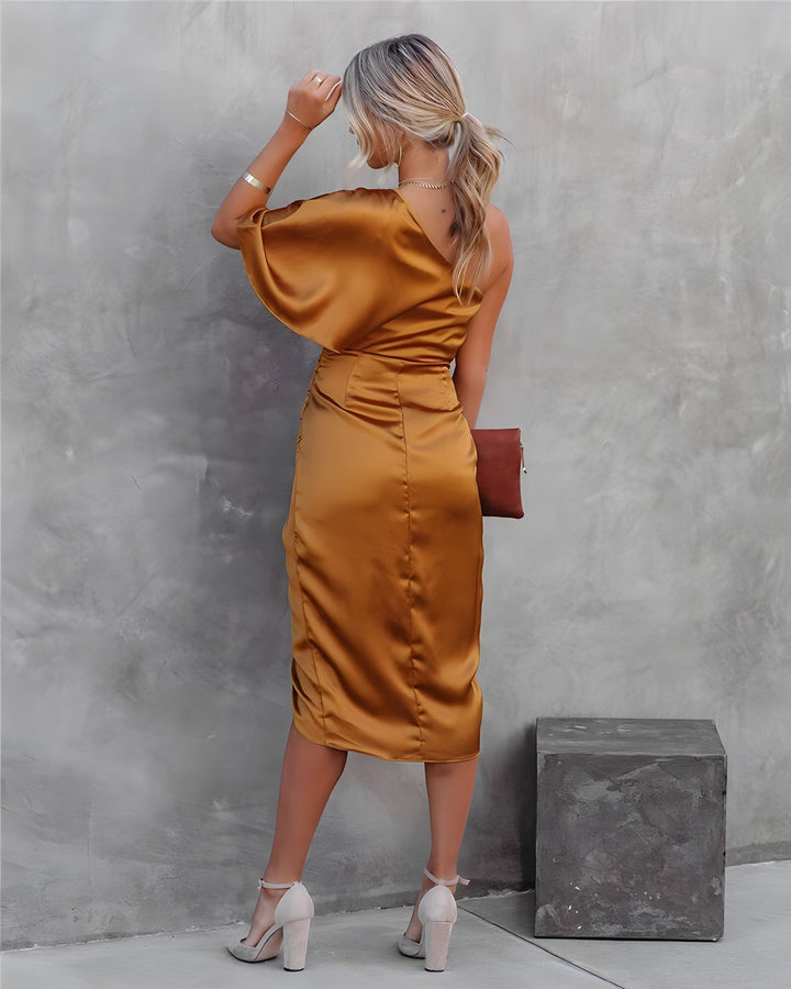 Vestido Élise elegante para noite, moda feminina com caimento impecável e distinto.