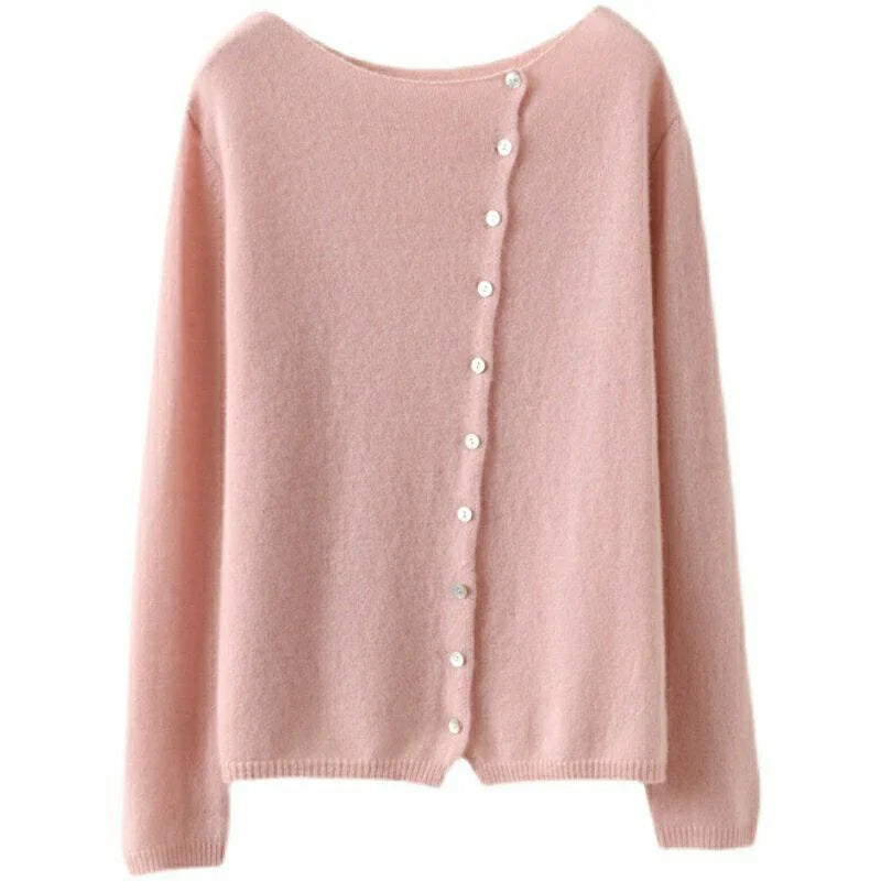 Casaco de malha feminino elegante Alfonsa, com zíper lateral para um estilo versátil e moderno em qualquer ocasião.