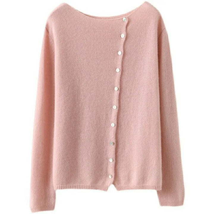 Casaco de malha feminino elegante Alfonsa, com zíper lateral para um estilo versátil e moderno em qualquer ocasião.