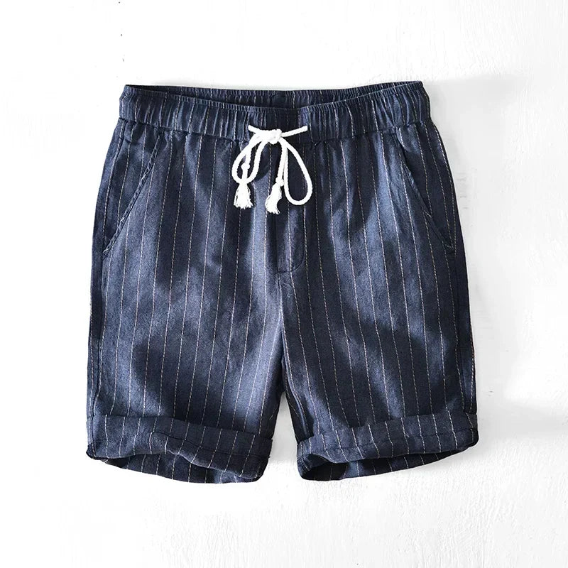 Shorts masculinos casuais para verão, com cintura ajustável, ideais para o conforto e estilo descontraído da moda masculina.