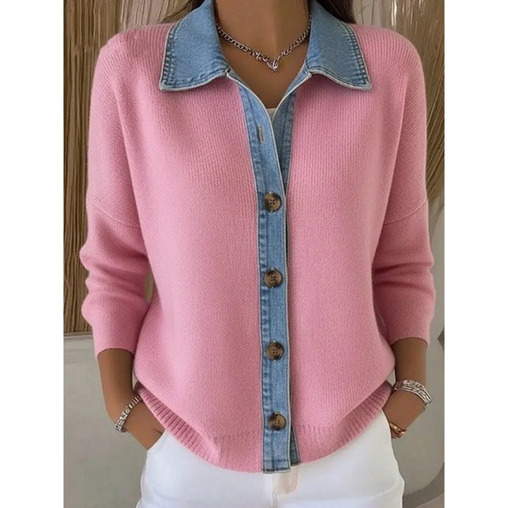 Camisola feminina Léonie, essencial para moda outono/inverno. Gola moderna e estilo casual chic, muito versátil.