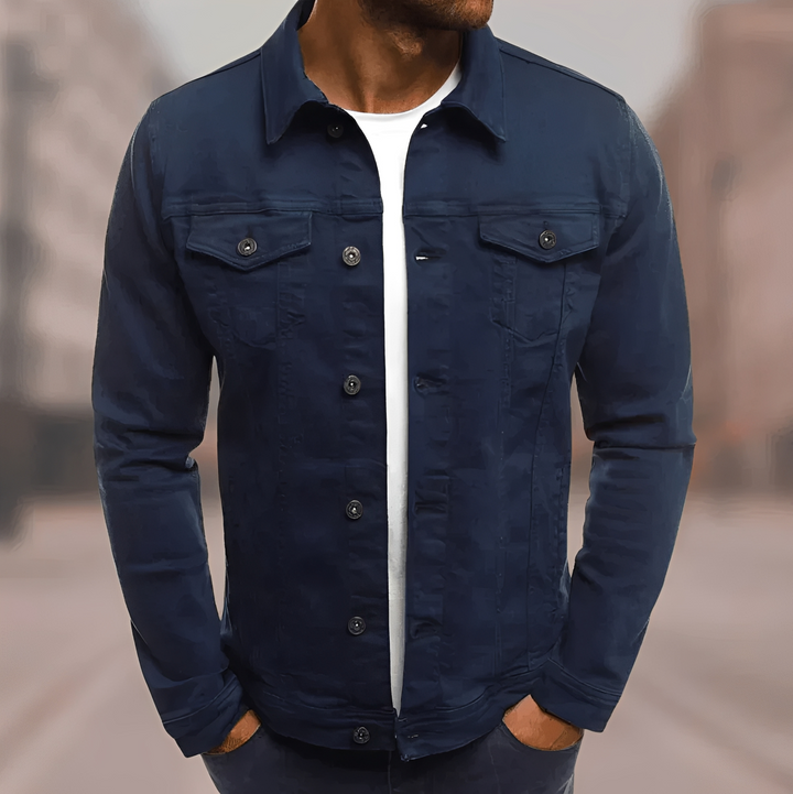 Jaqueta masculina colorida para moda casual, oferece conforto e versatilidade. Perfeita para outono e inverno.