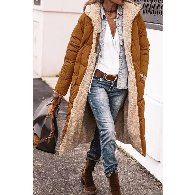 Agasalho feminino Viviana para inverno. Conforto e estilo para vestuário casual ou formal, jaqueta de moda sobria.